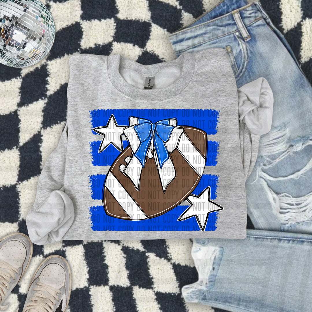 Football Bow DTF Print