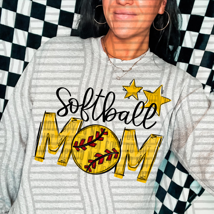Sports Mom Softball DTF Print