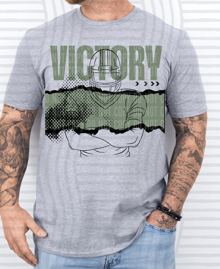 Victory Football Player DTF Print
