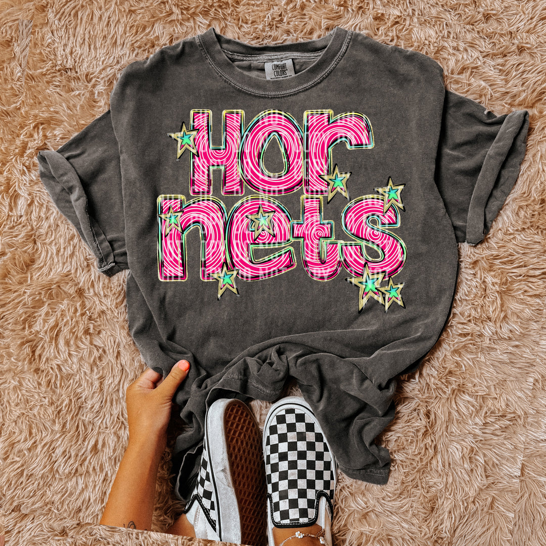 Pink Swirls DTF Print