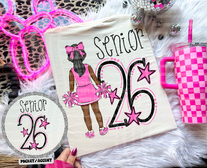 Cheerleader 2026 Senior POCKET DTF Print