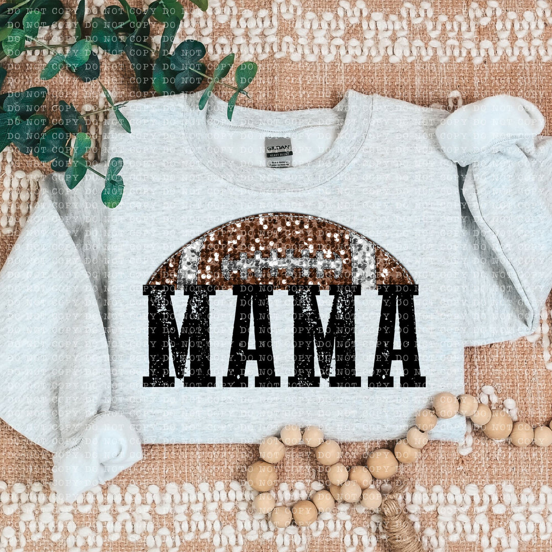 Sports Mama Faux Glitter DTF Print