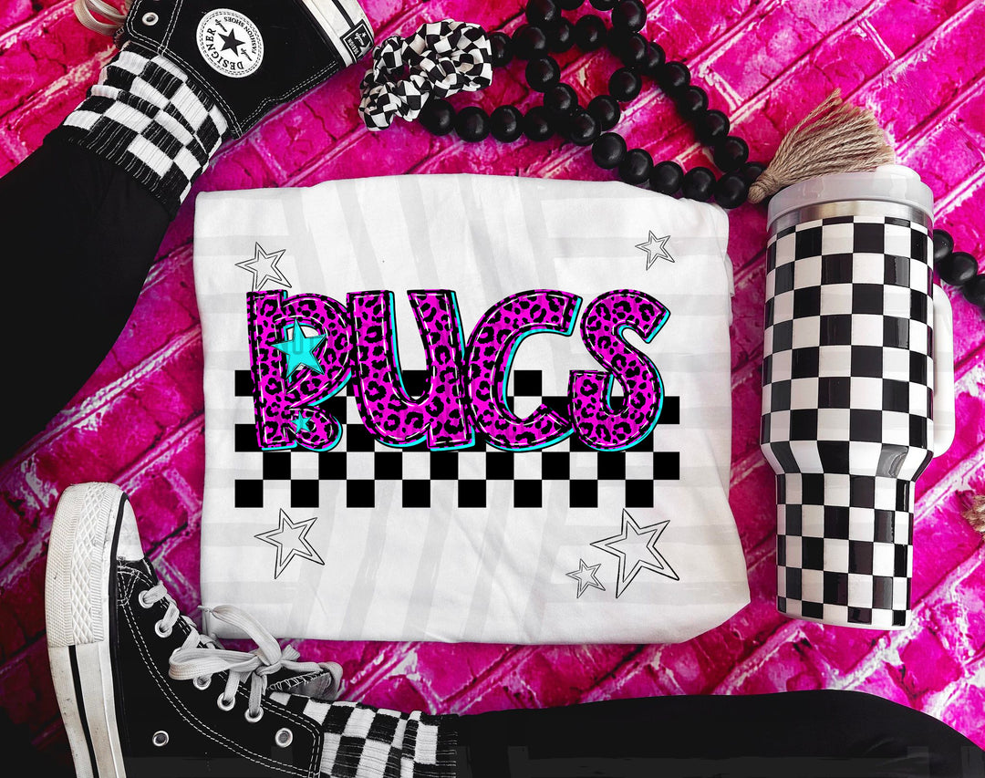 Pink Neon Leopard DTF Print