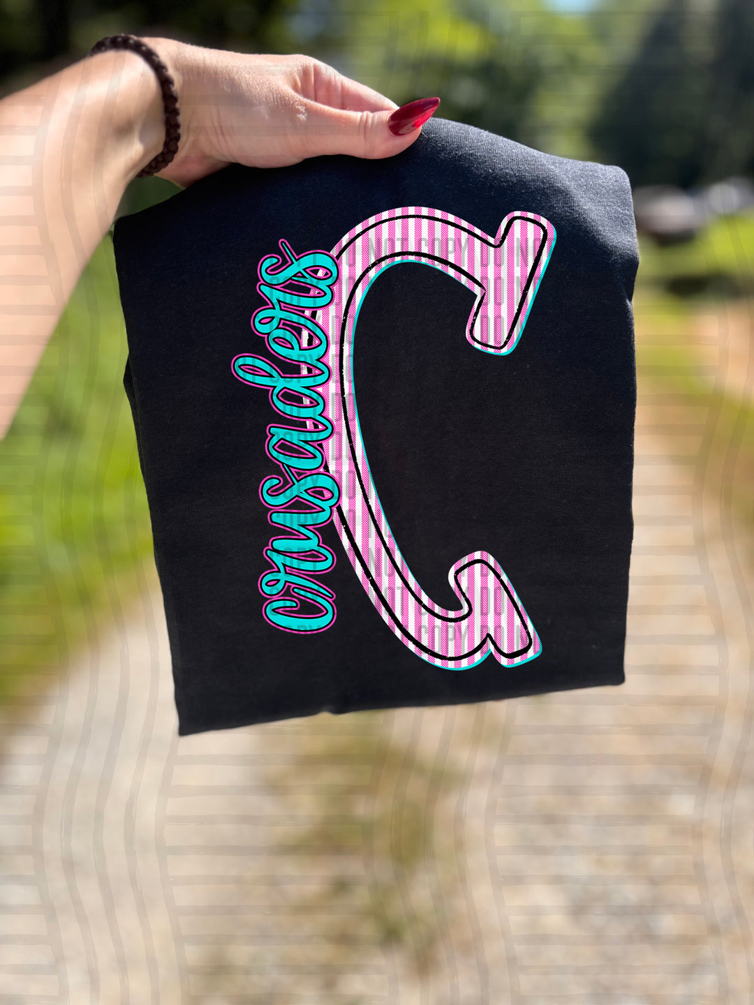 Mixy Pink Seersucker DTF Print