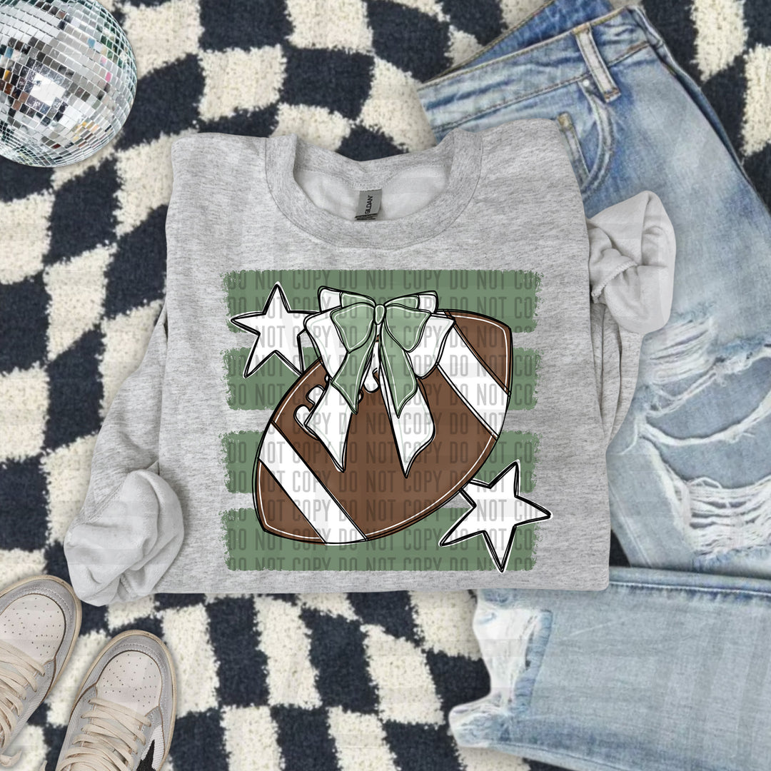 Football Bow DTF Print