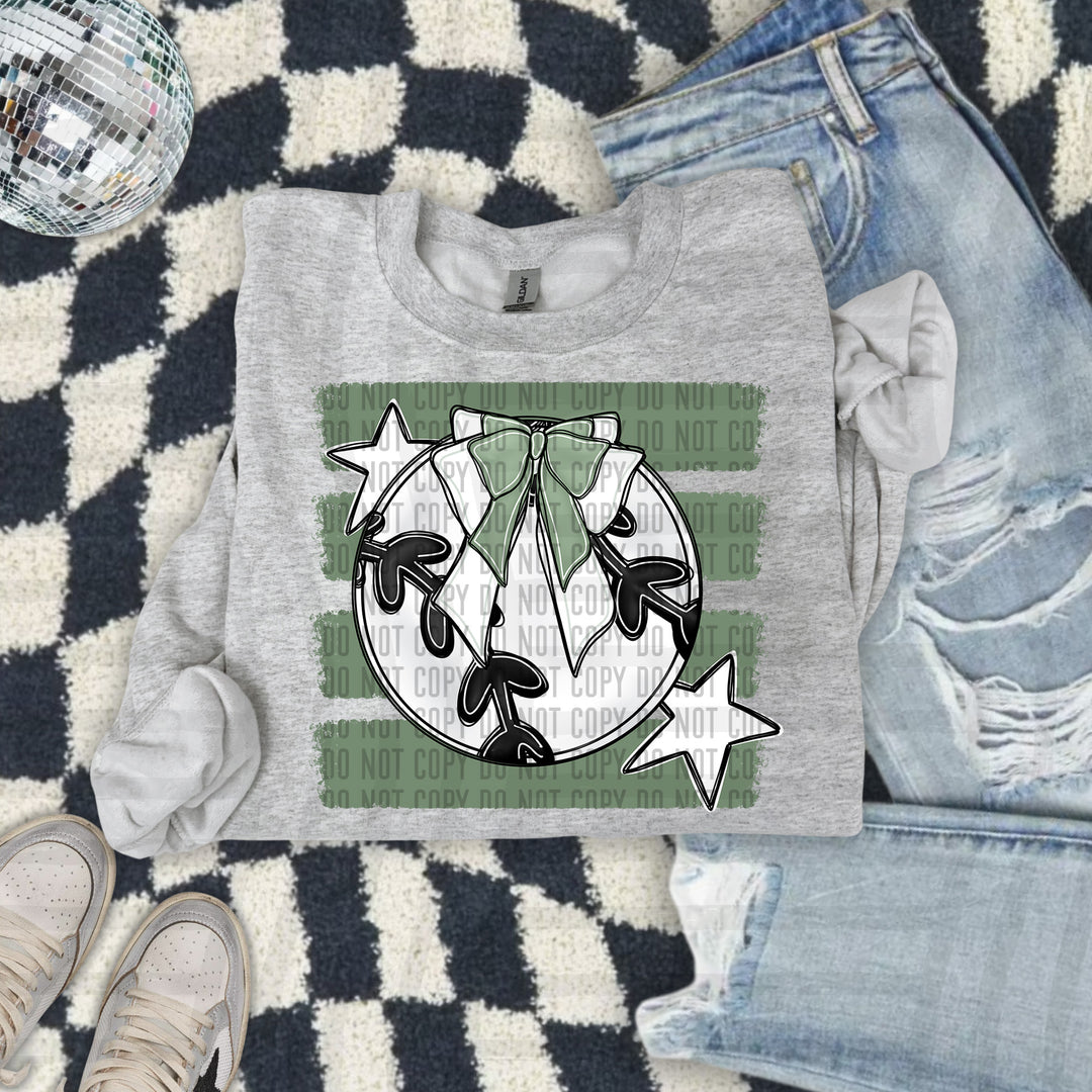 Baseball Bow DTF Print