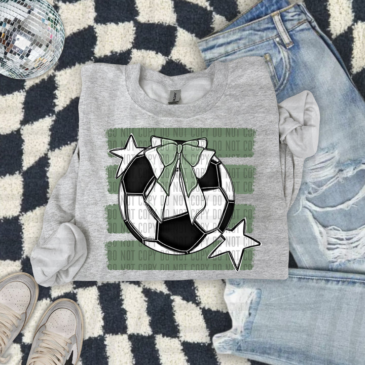 Soccer Bow DTF Print