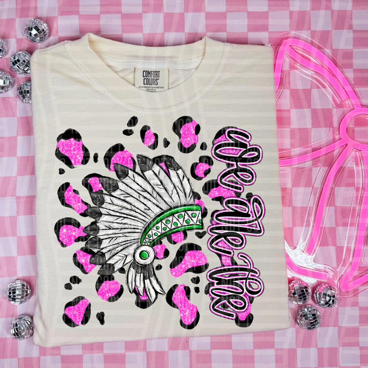 Preppy Leopard Mascot Heads DTF Print
