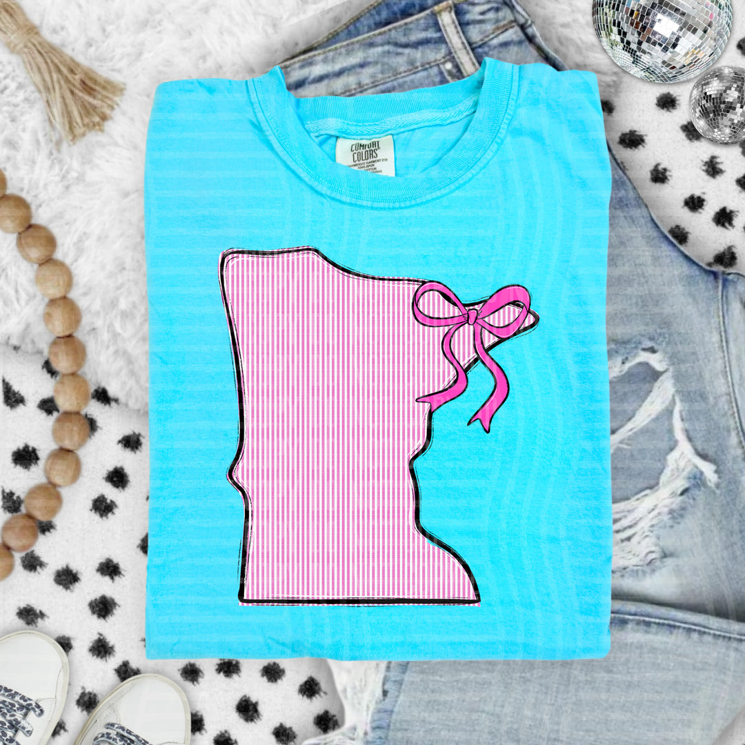Seersucker States With Bow DTF Print