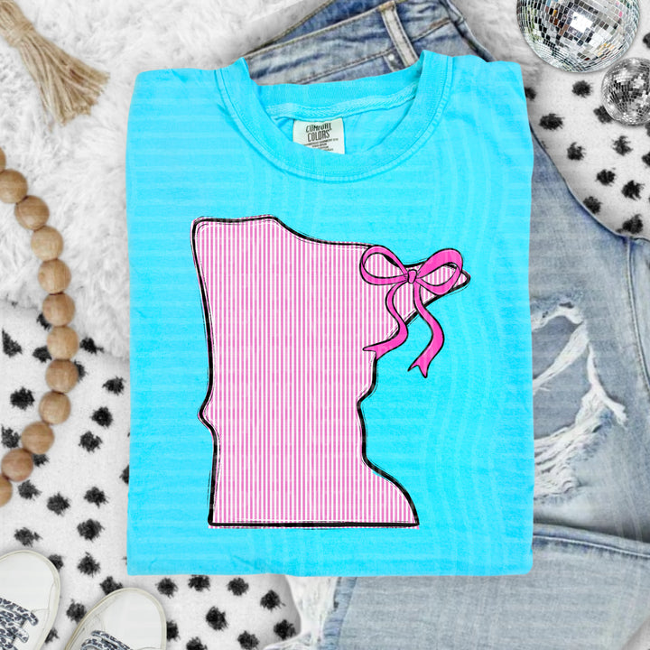 Seersucker States With Bow DTF Print