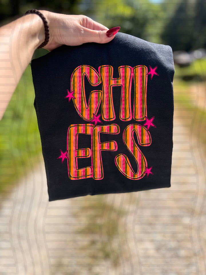 Holly Jolly Cheer Striped DTF Print