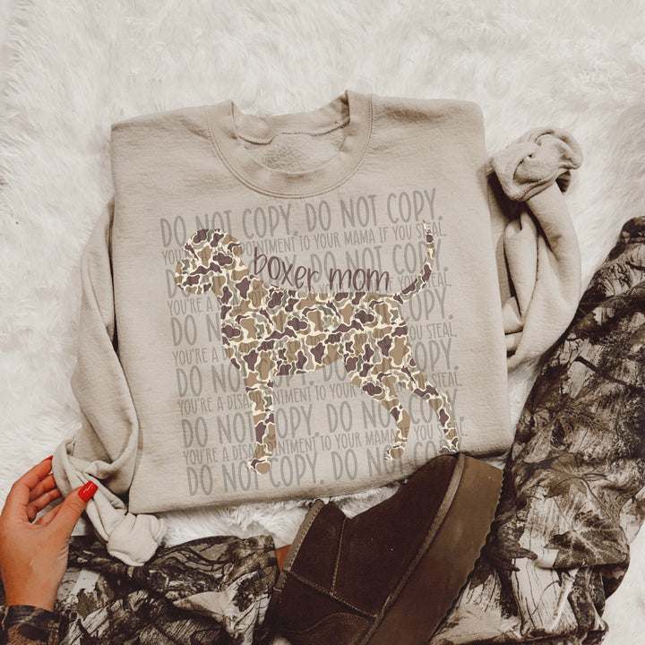 Duck Camo Dog Breeds DTF Print