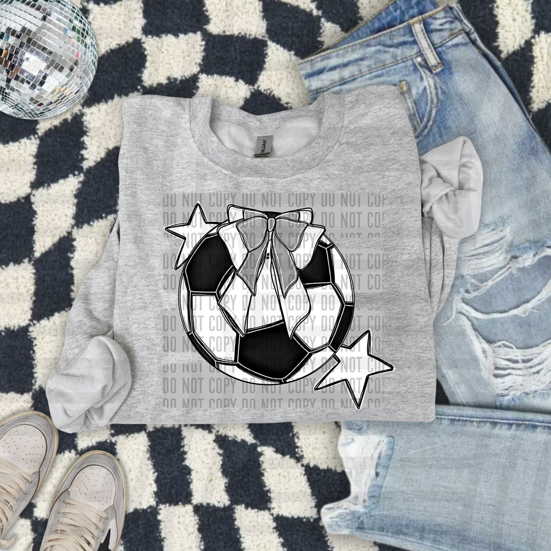 Soccer Bow DTF Print