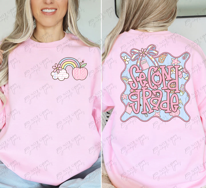 Seersucker Grade Frames Grade Levels Back Print ONLY DTF Print