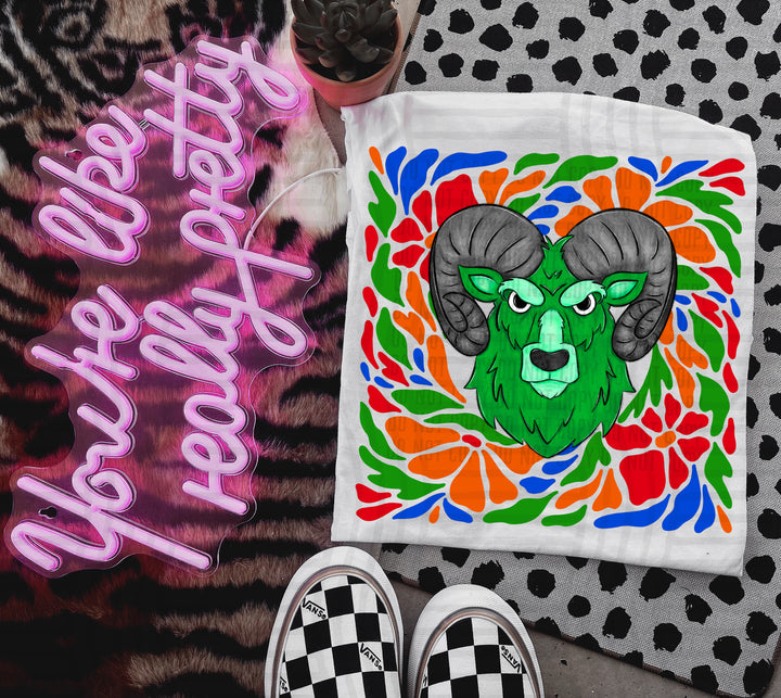 Retro Floral Mascot Heads DTF Print