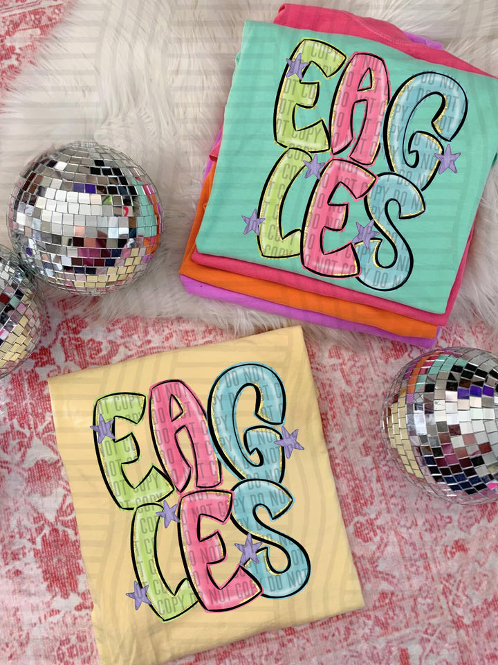 Glittery & Preppy Mascots DTF Print