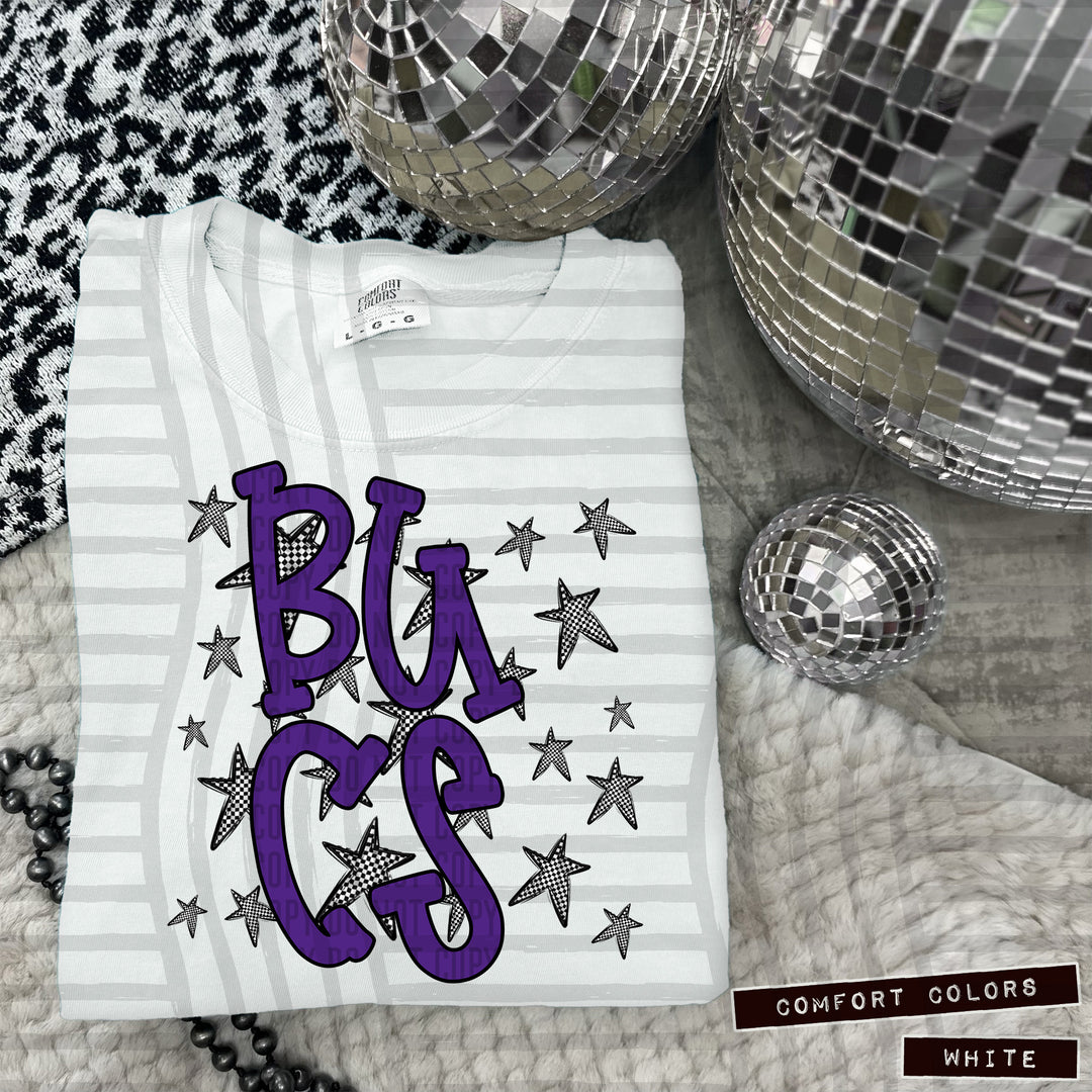 Purple Staggered DTF Print