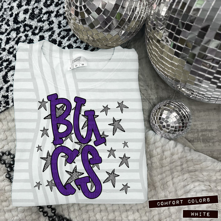 Purple Staggered DTF Print