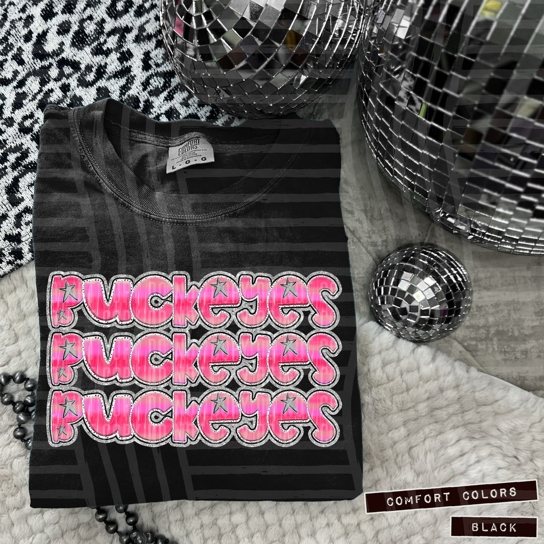Pink Triple Stacked DTF Print