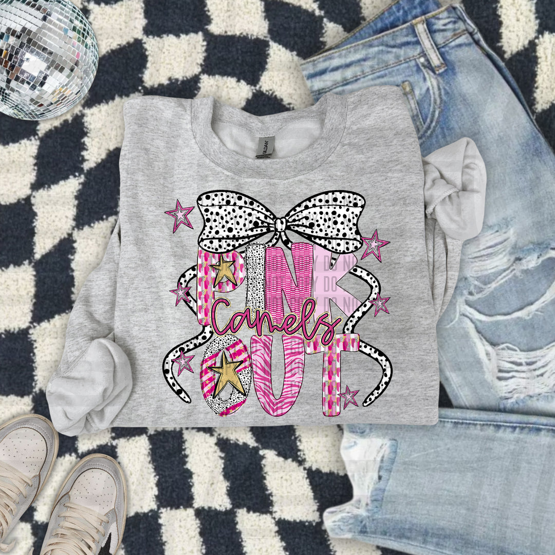 Pink Out Gold DTF Print