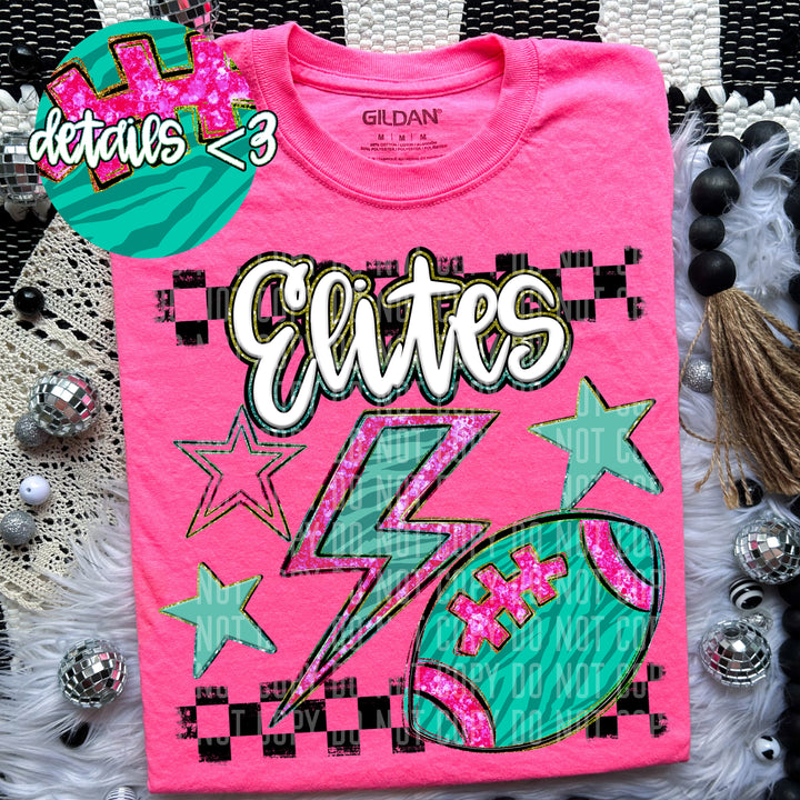 Rainbow Football Bolts DTF Print