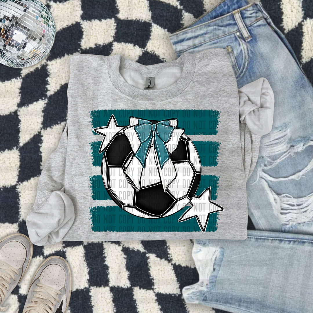 Soccer Bow DTF Print