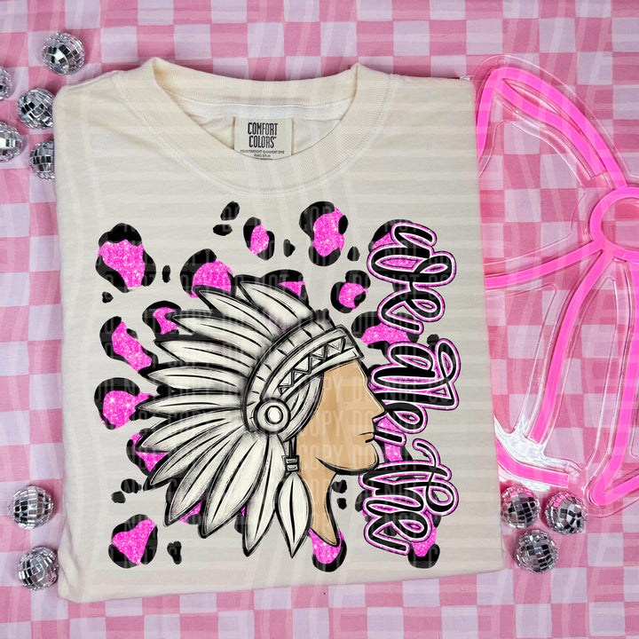 Preppy Leopard Mascot Heads DTF Print