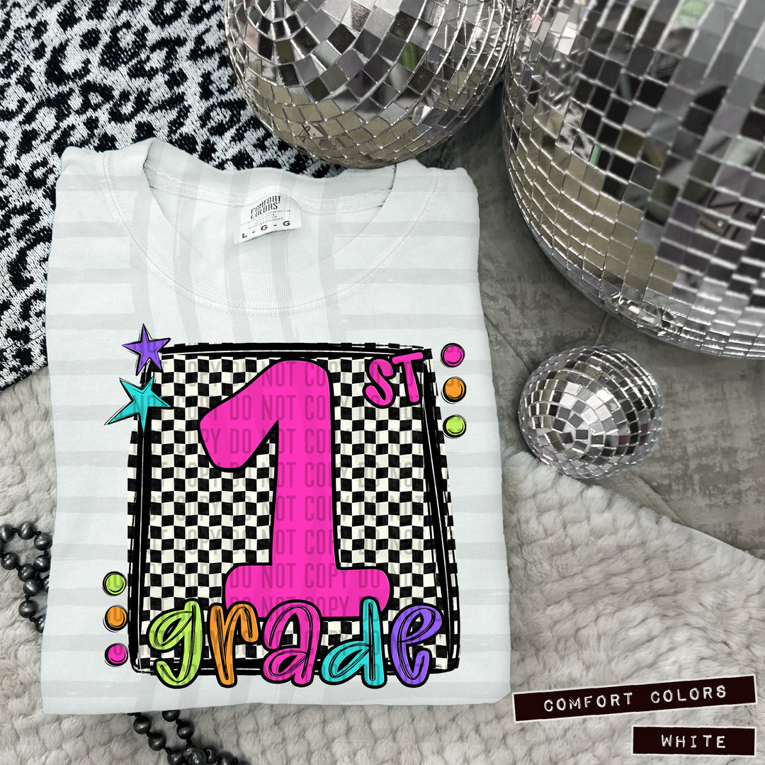 Bright Preppy Grades DTF Print