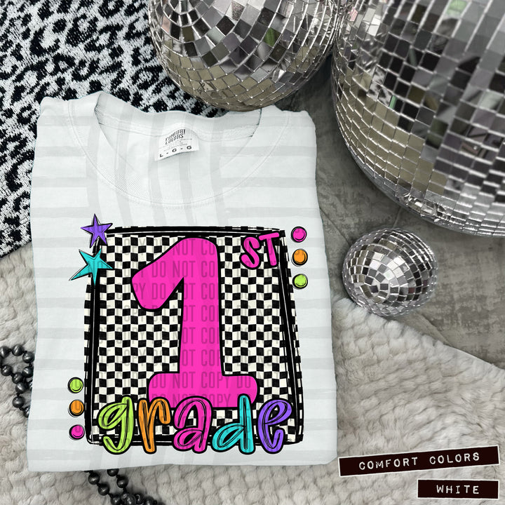 Bright Preppy Grades DTF Print