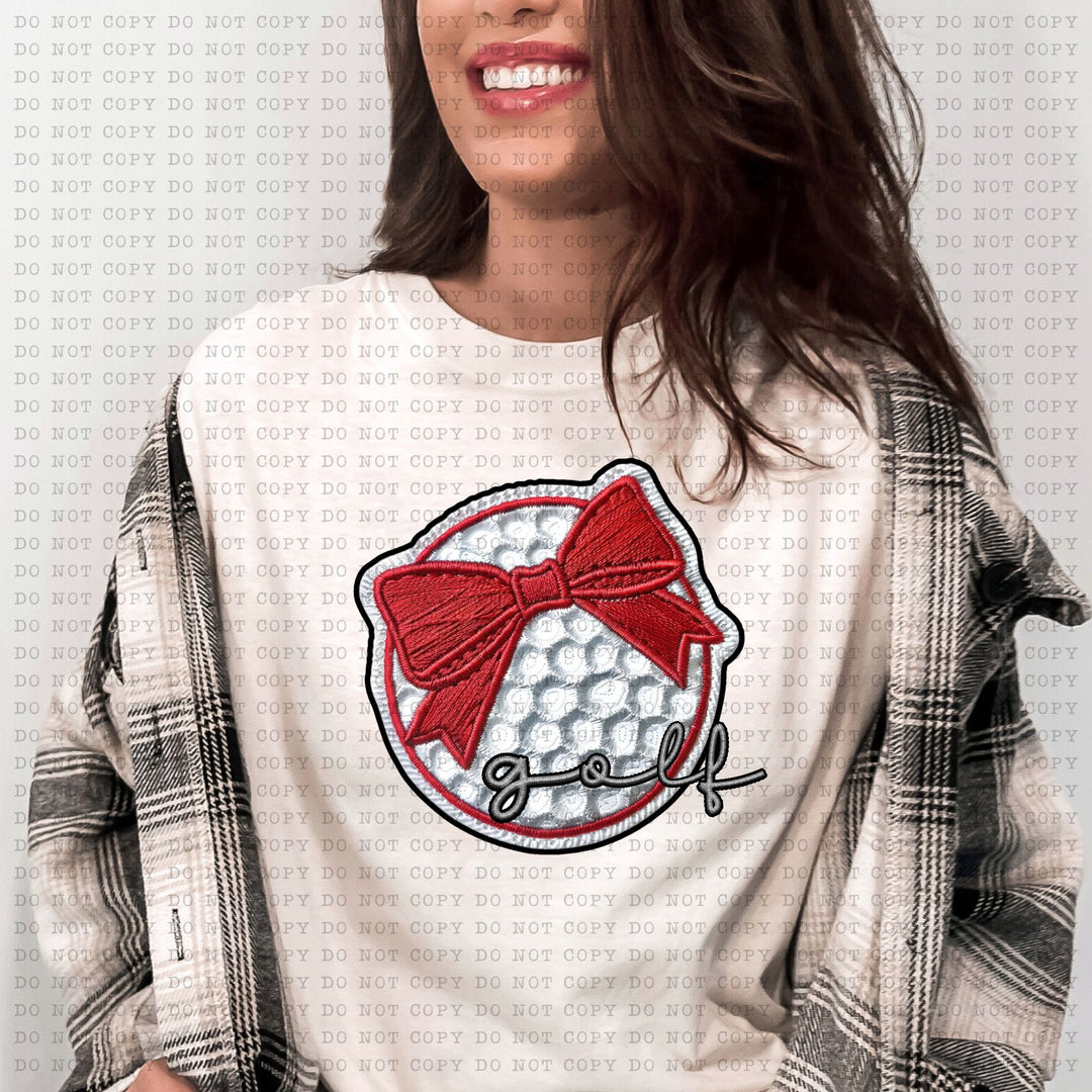 Golf Coquette Faux Patch DTF Print