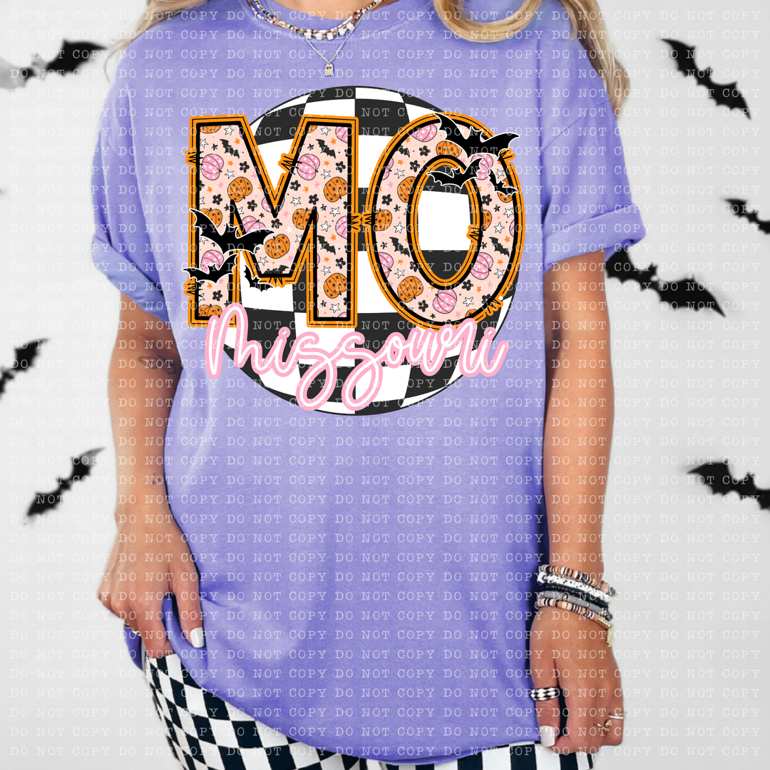 Pumpkin Batty States DTF Print