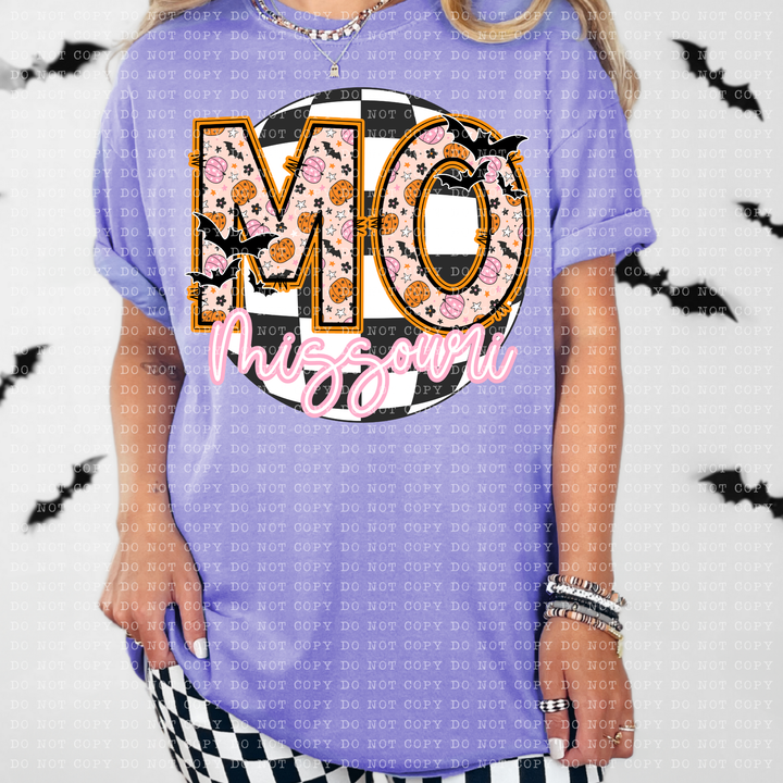 Pumpkin Batty States DTF Print