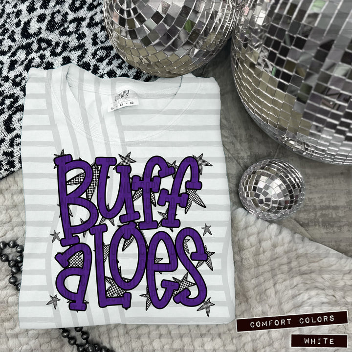 Purple Staggered DTF Print