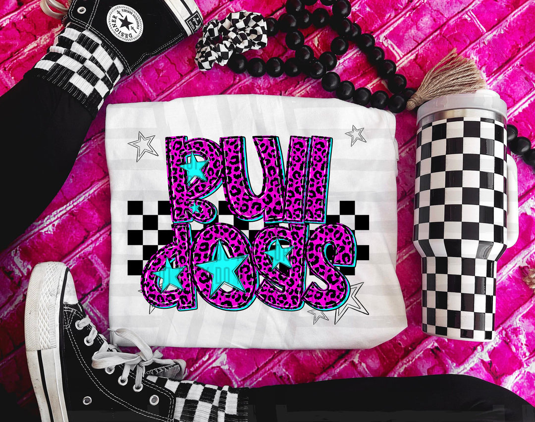 Pink Neon Leopard DTF Print