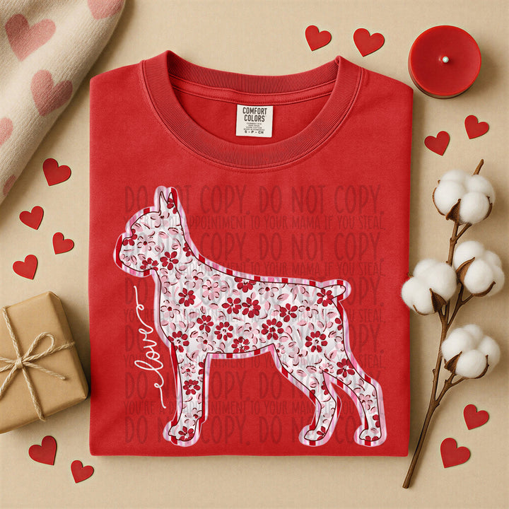Valentine Dogs DTF Print