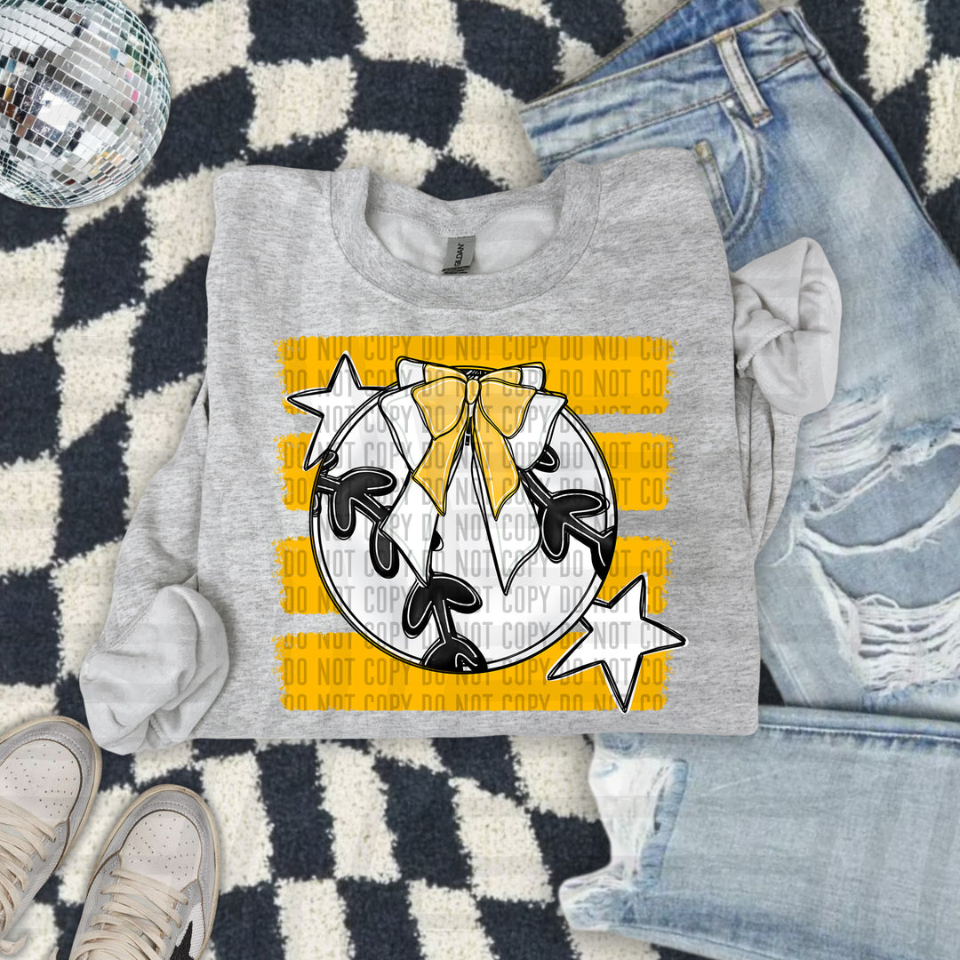 Baseball Bow DTF Print