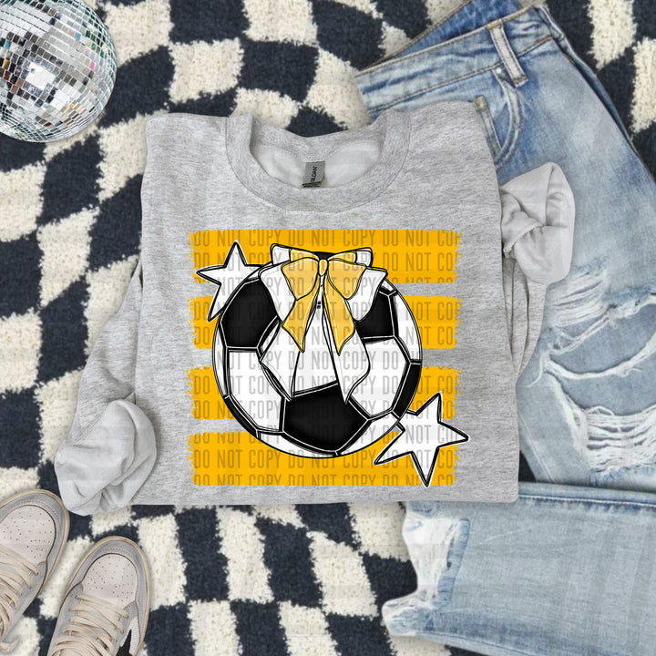 Soccer Bow DTF Print