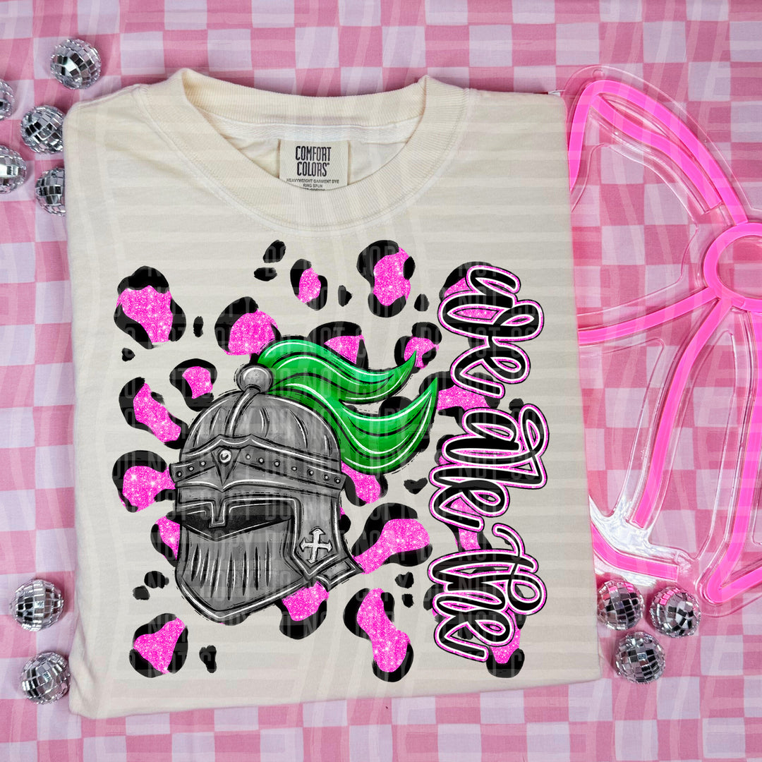 Preppy Leopard Mascot Heads DTF Print