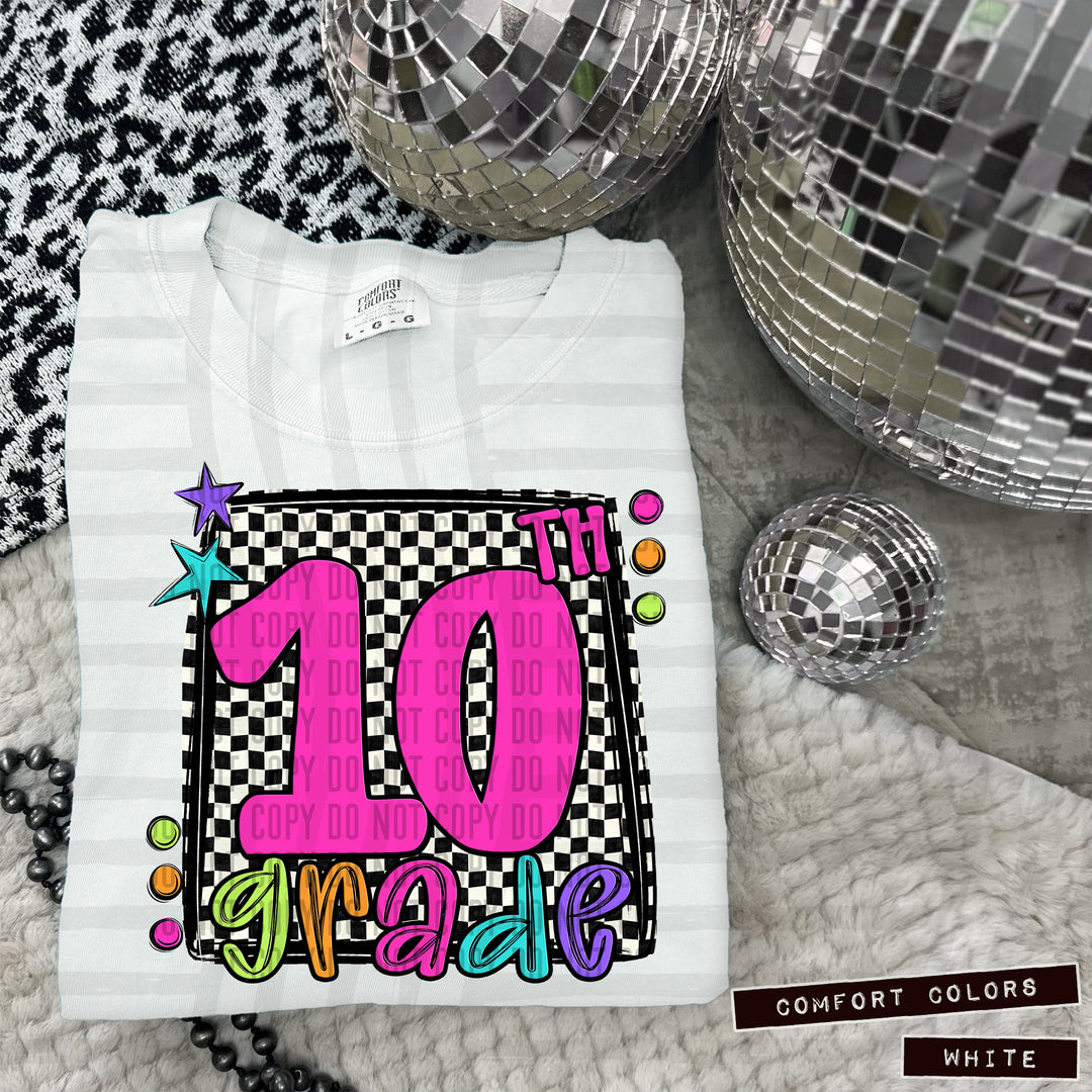 Bright Preppy Grades DTF Print