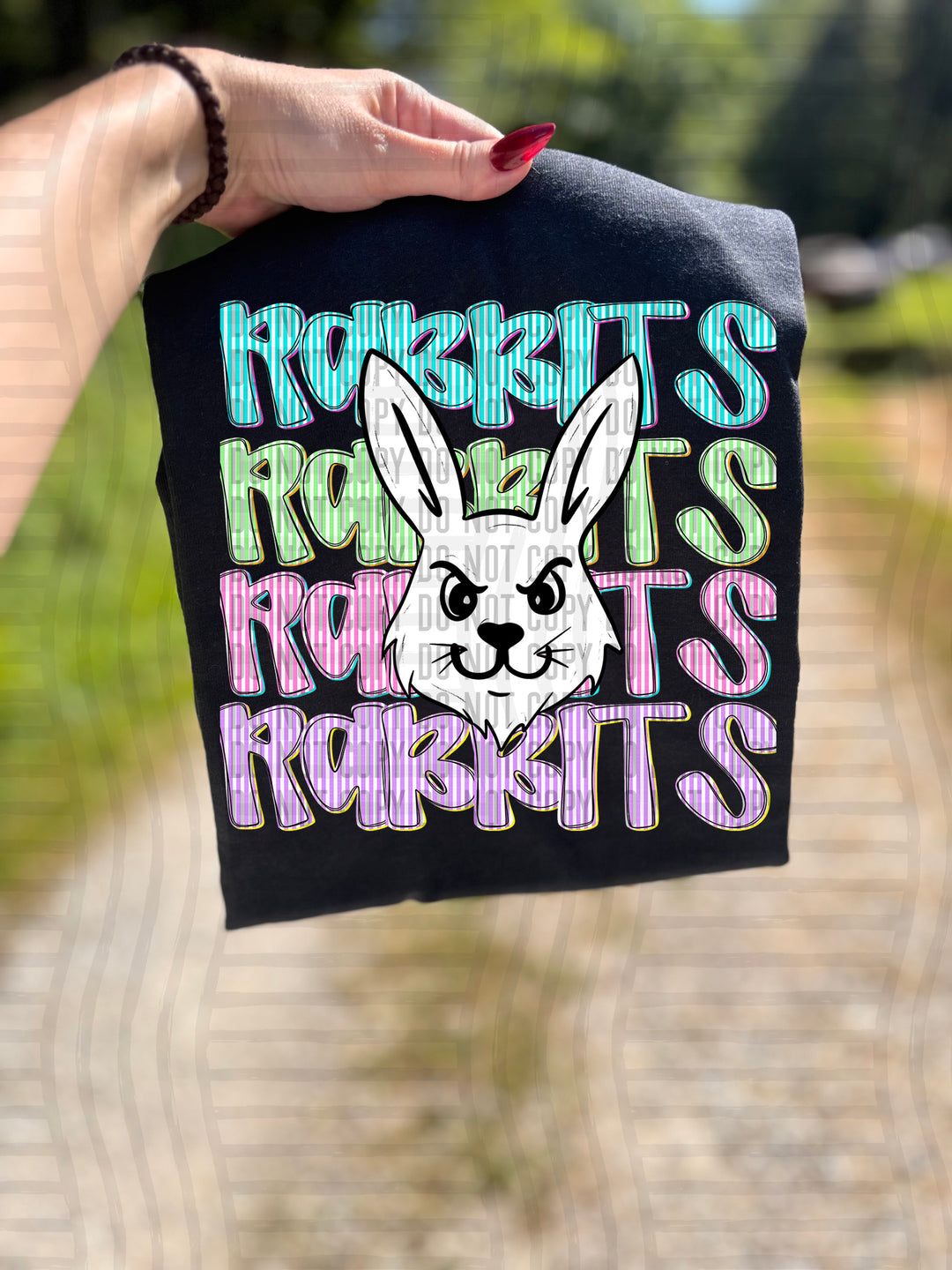 Neon Seersucker Mascot Heads DTF Print