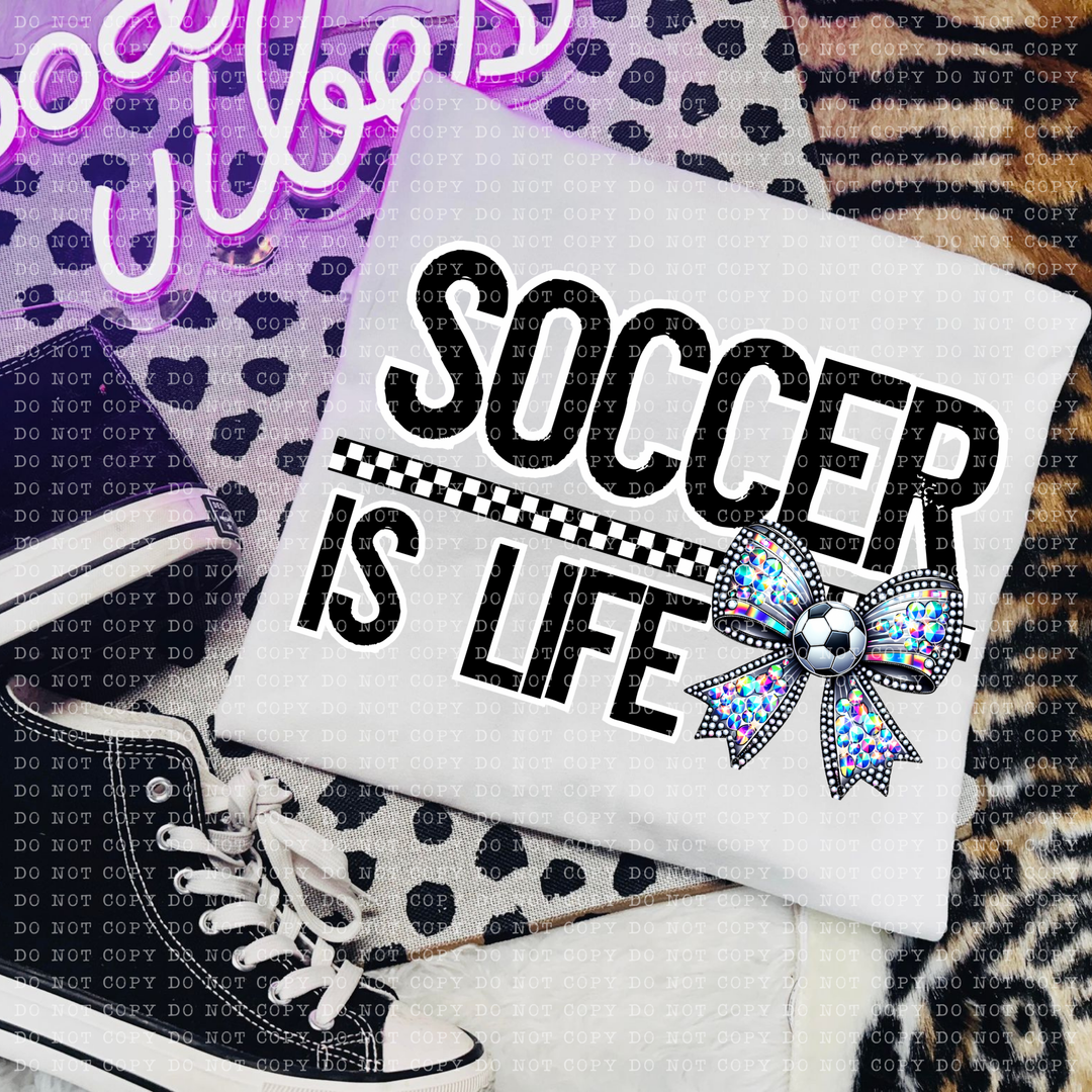 Sports is Life Rhinestone Bows DTF Print