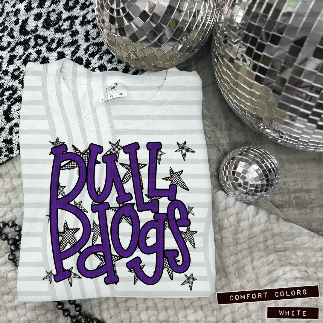 Purple Staggered DTF Print