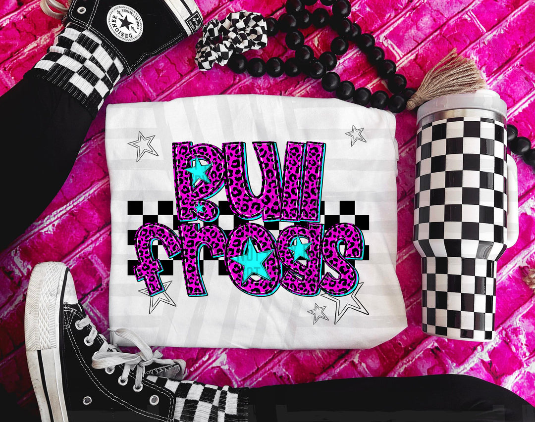 Pink Neon Leopard DTF Print