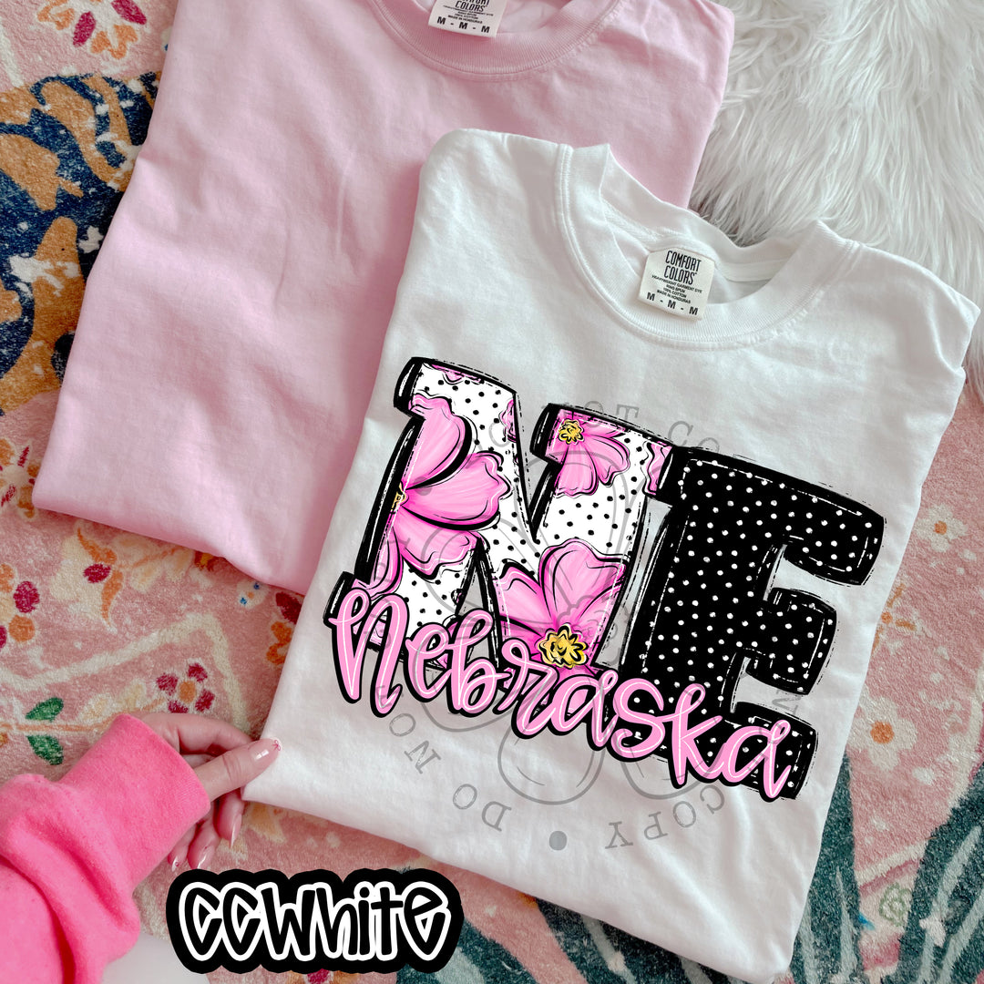 Pink Floral States DTF Print