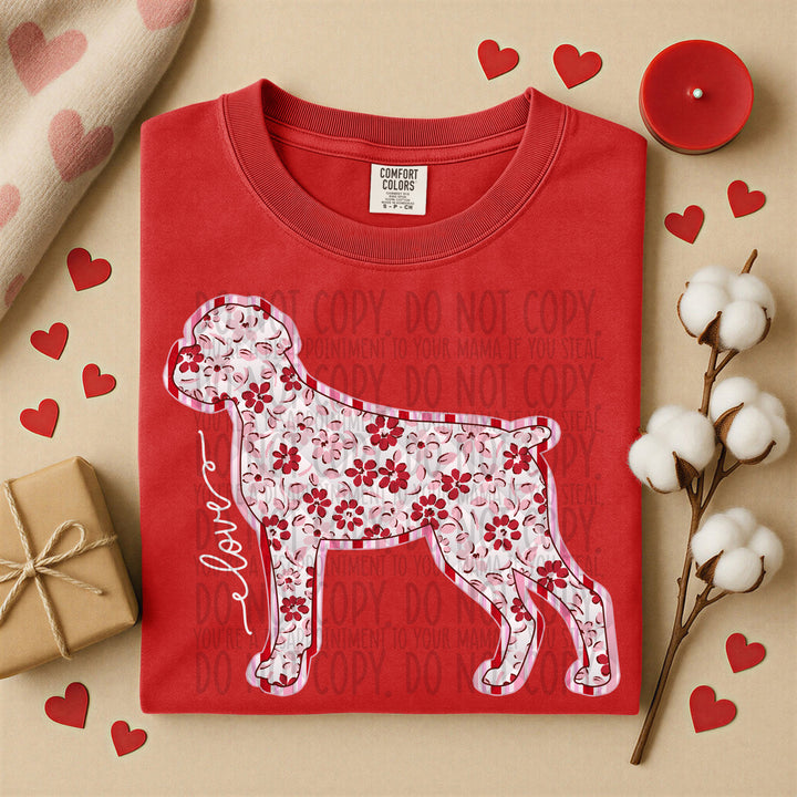 Valentine Dogs DTF Print