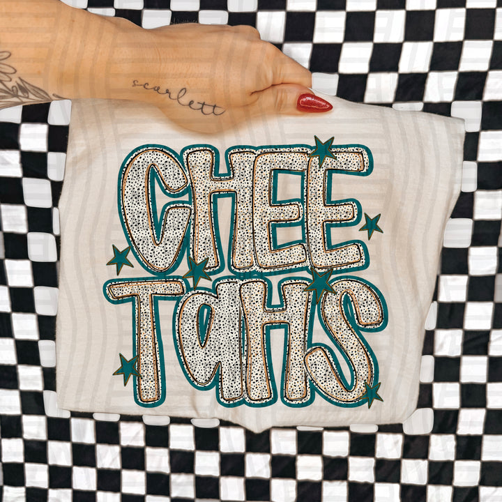 Teal Dotty DTF Print