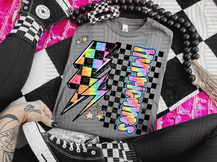 Neon Side Bolt DTF Print