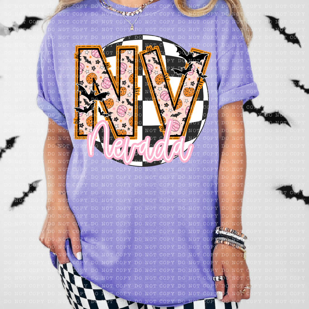 Pumpkin Batty States DTF Print