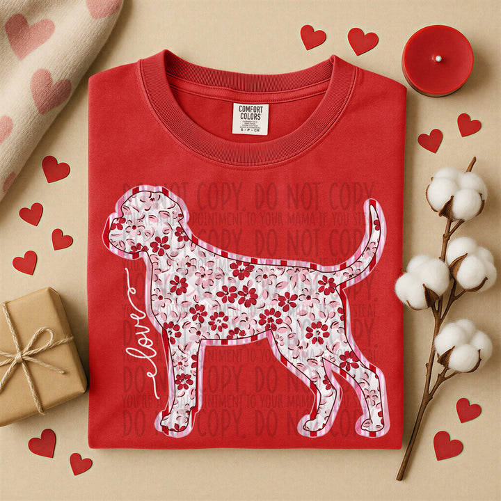 Valentine Dogs DTF Print