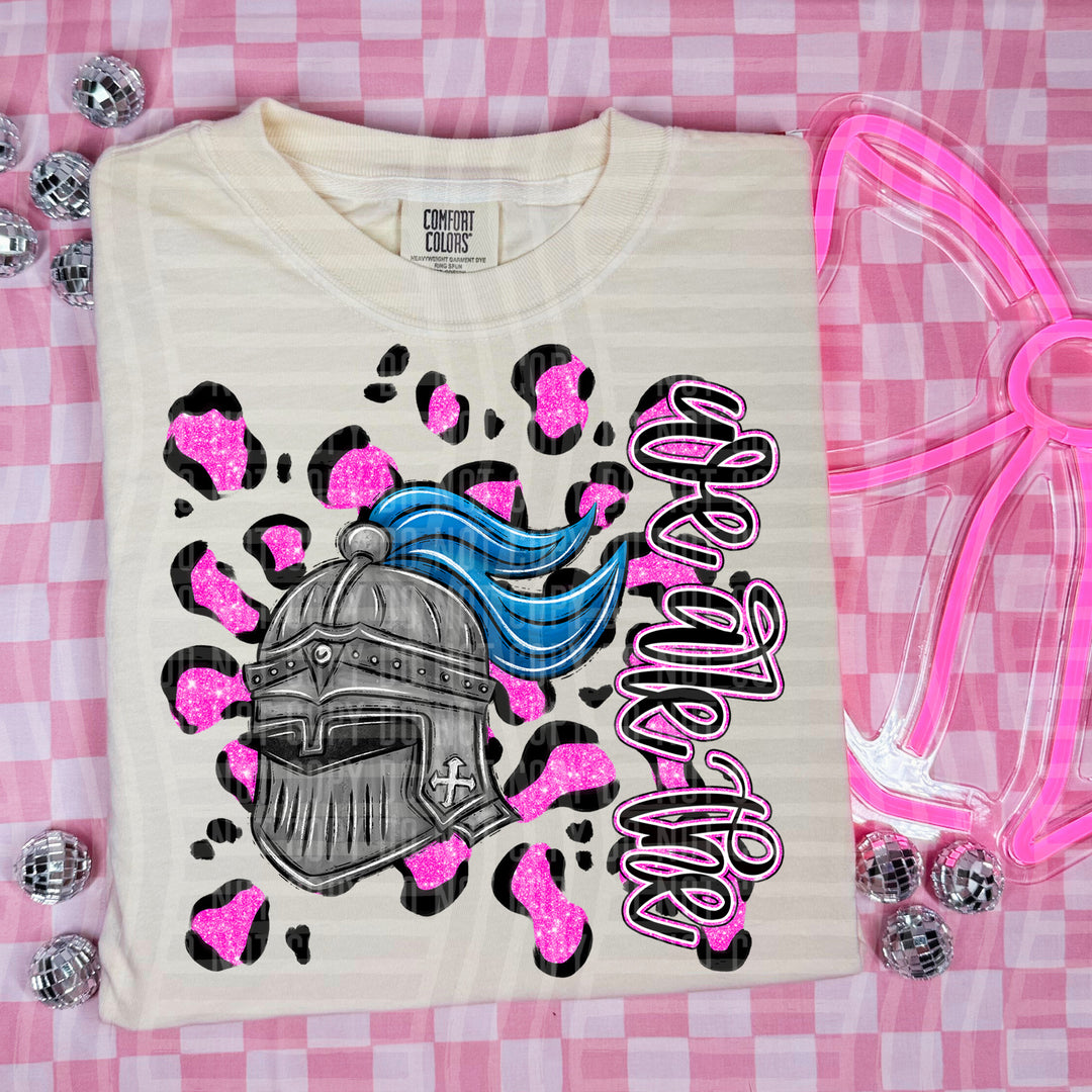 Preppy Leopard Mascot Heads DTF Print